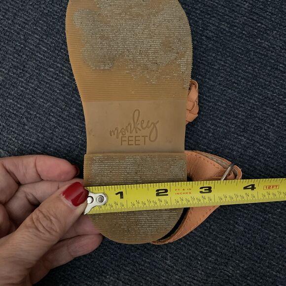 Monkey Feet Leather Sandals Toddler Size 2/3 Peachy Pink Gorgeous Condition - Picture 13 of 13